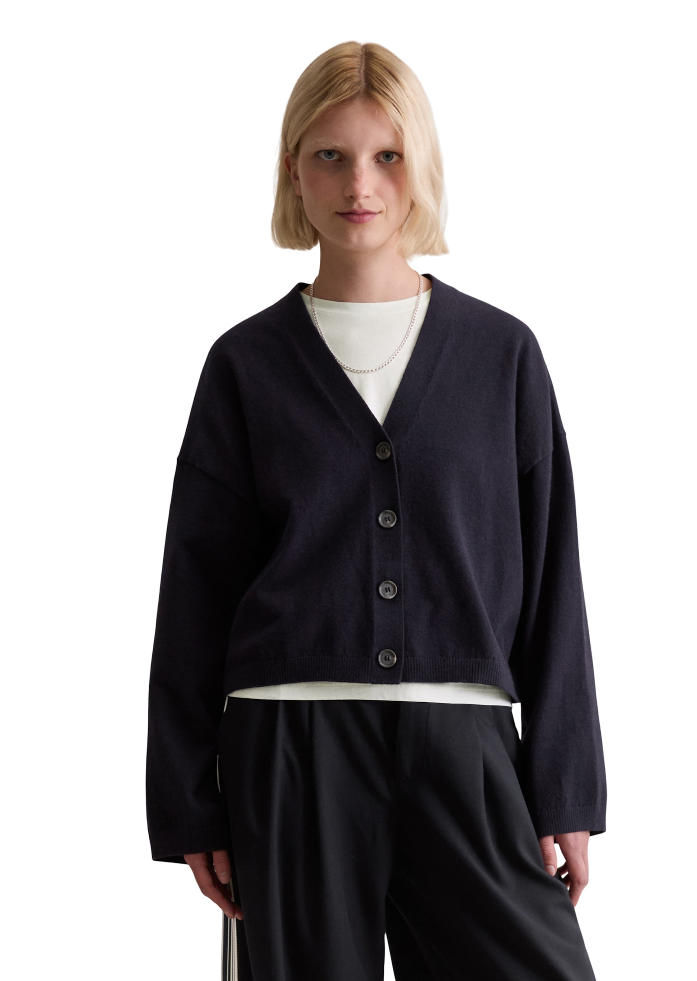 Marc O'Polo DENIM Strickjacke in Blau: Vorderseite