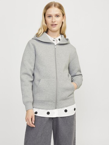 JJXX Zip-Up Hoodie 'EMMA' in Grey: front