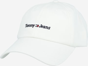 Tommy Jeans Cap in White: front