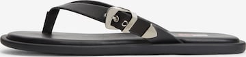 Tommy Jeans - Sandalias de dedo en negro: frente