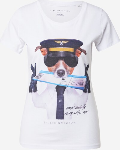 EINSTEIN & NEWTON Shirt in Light blue / Dark blue / Caramel / yellow gold / Off white, Item view
