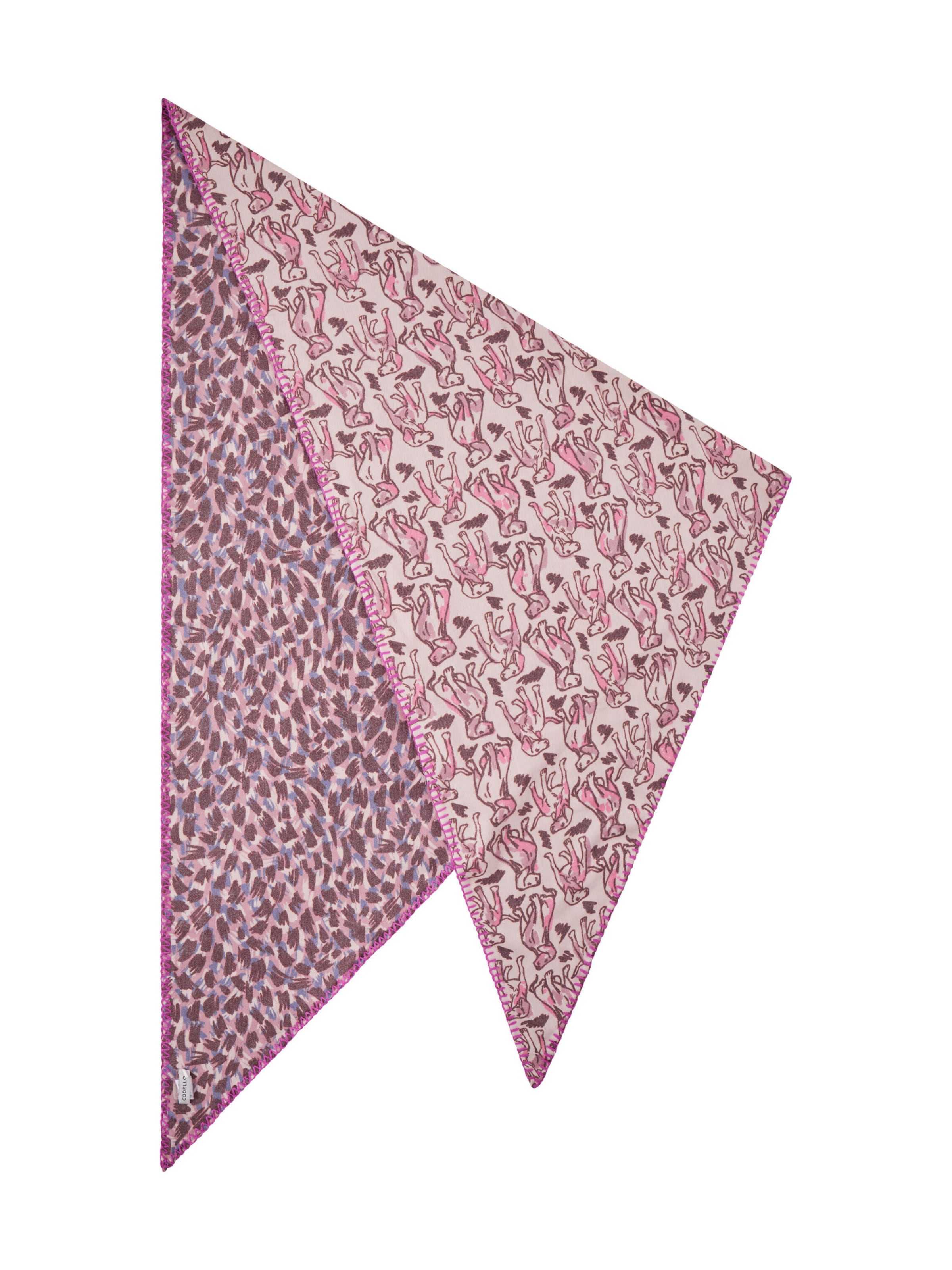 CODELLO Tuch in blau / braun / rosa, Produktansicht