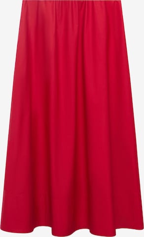 Fustă 'Creta' de la MANGO pe roșu: față