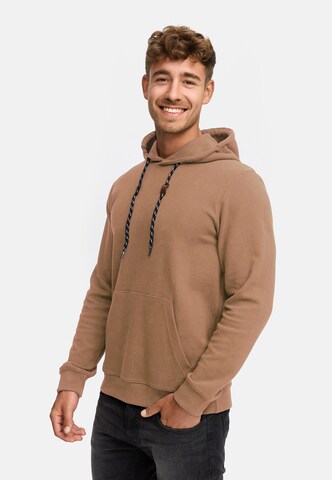 Sweat-shirt INDICODE JEANS en marron : devant