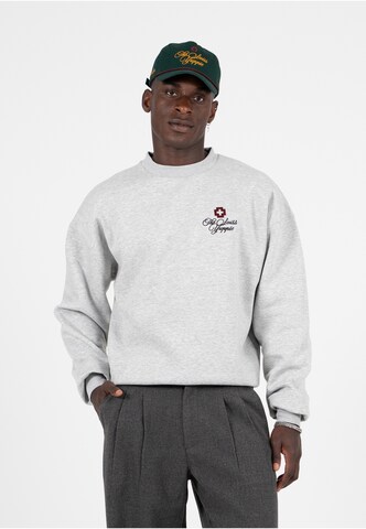 Prohibited Mikina 'The Swiss Yuppie Crewneck' – šedá: přední strana