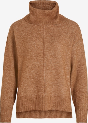 VILA Sweater 'MATHILDA' in Brown: front