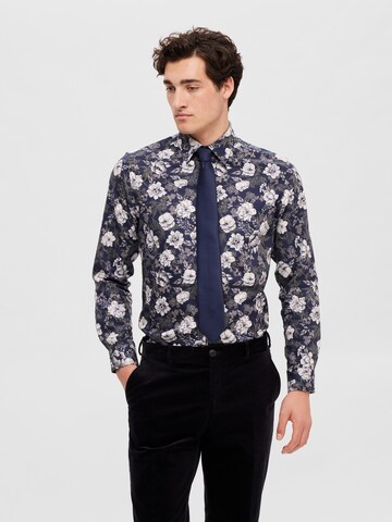 SELECTED HOMME Slim fit Overhemd 'SLHEthan' in Blauw: voorkant