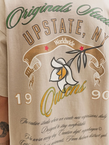 JACK & JONES T-Shirt 'JORUpstate' in Beige