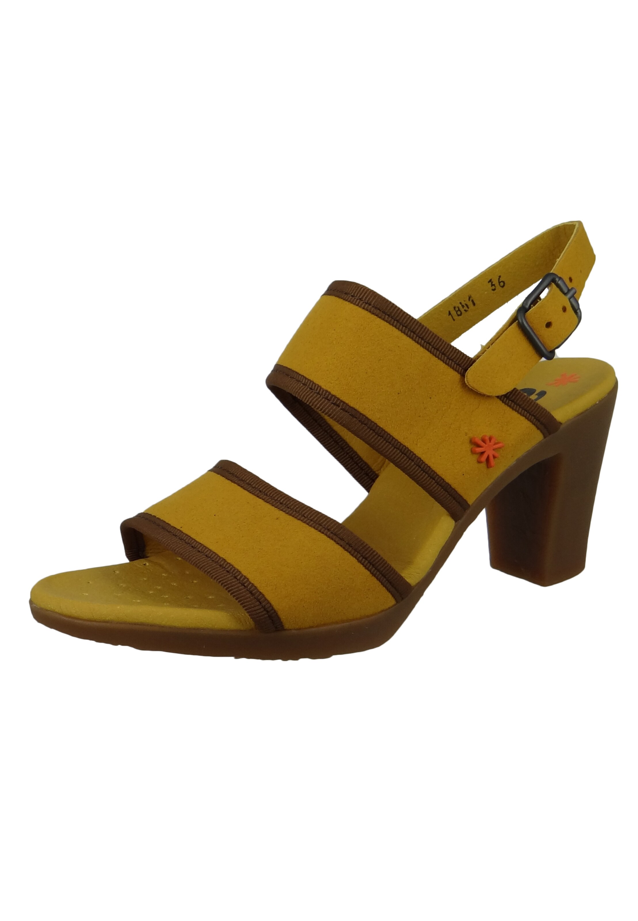 Sandales à lanières 'Rio' ART en jaune : devant