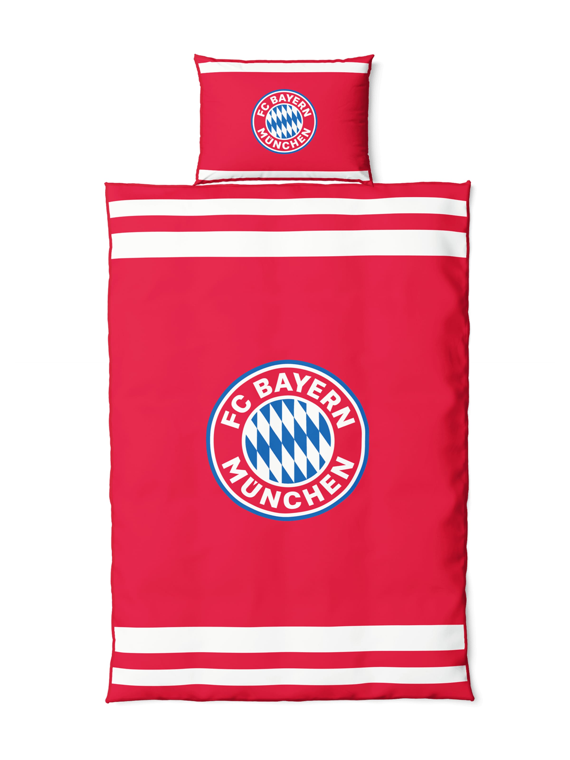FC BAYERN MÜNCHEN FC Bayern München Bettwäsche 135 x 200 cm in Rot: Vorderseite