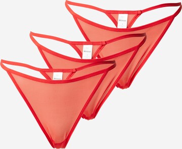 WEEKDAY Thong in Red: front