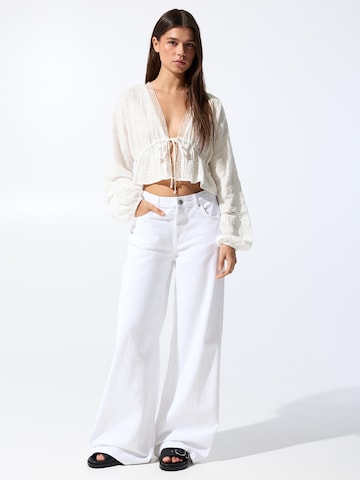 Pull&Bear Bluse in Weiß