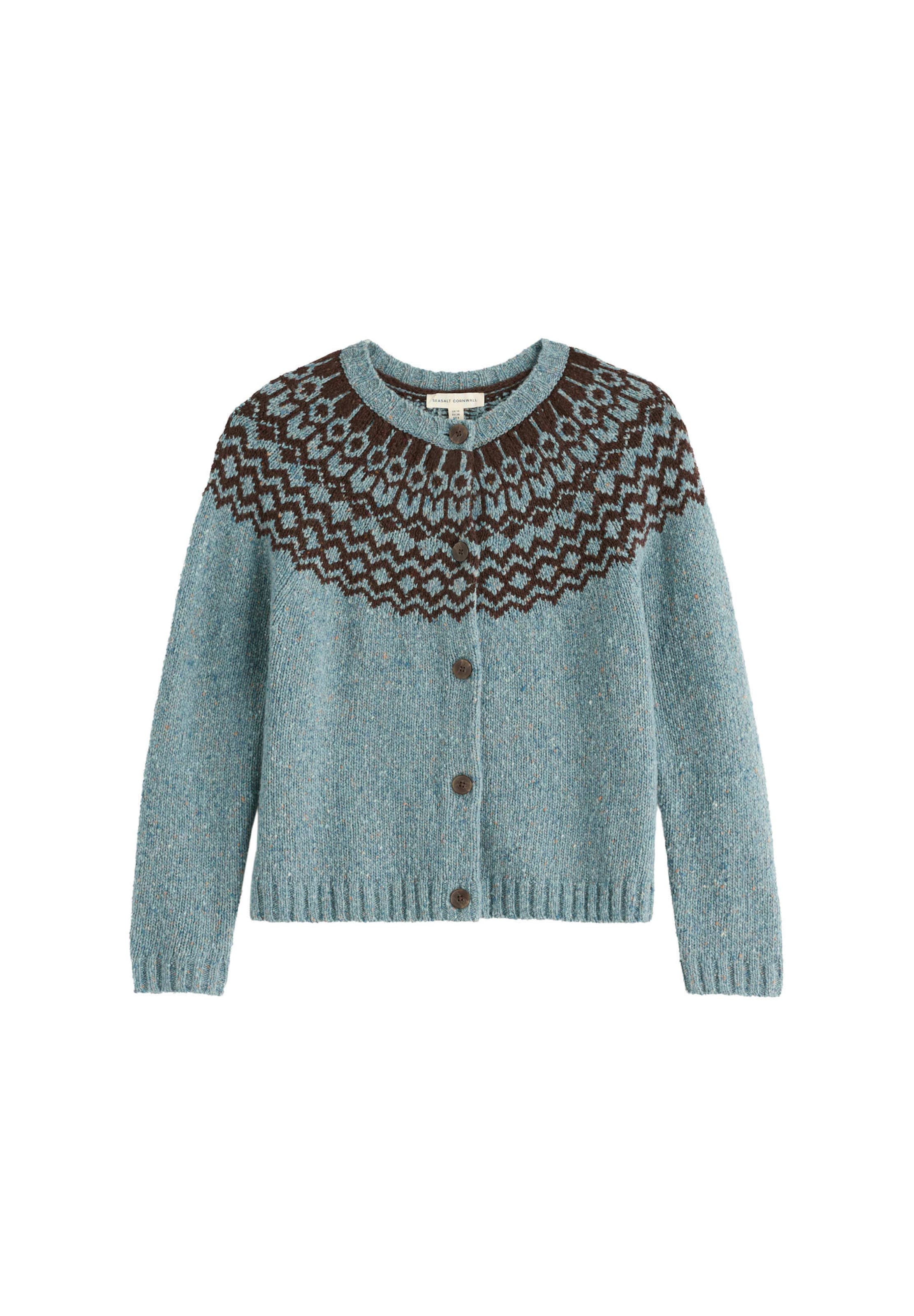 Cardigan 'Port Kinnis' Seasalt Cornwall en bleu : devant