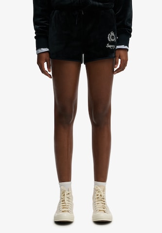 Superdry & Co Regular Broek 'Country Club' in Zwart: voorkant