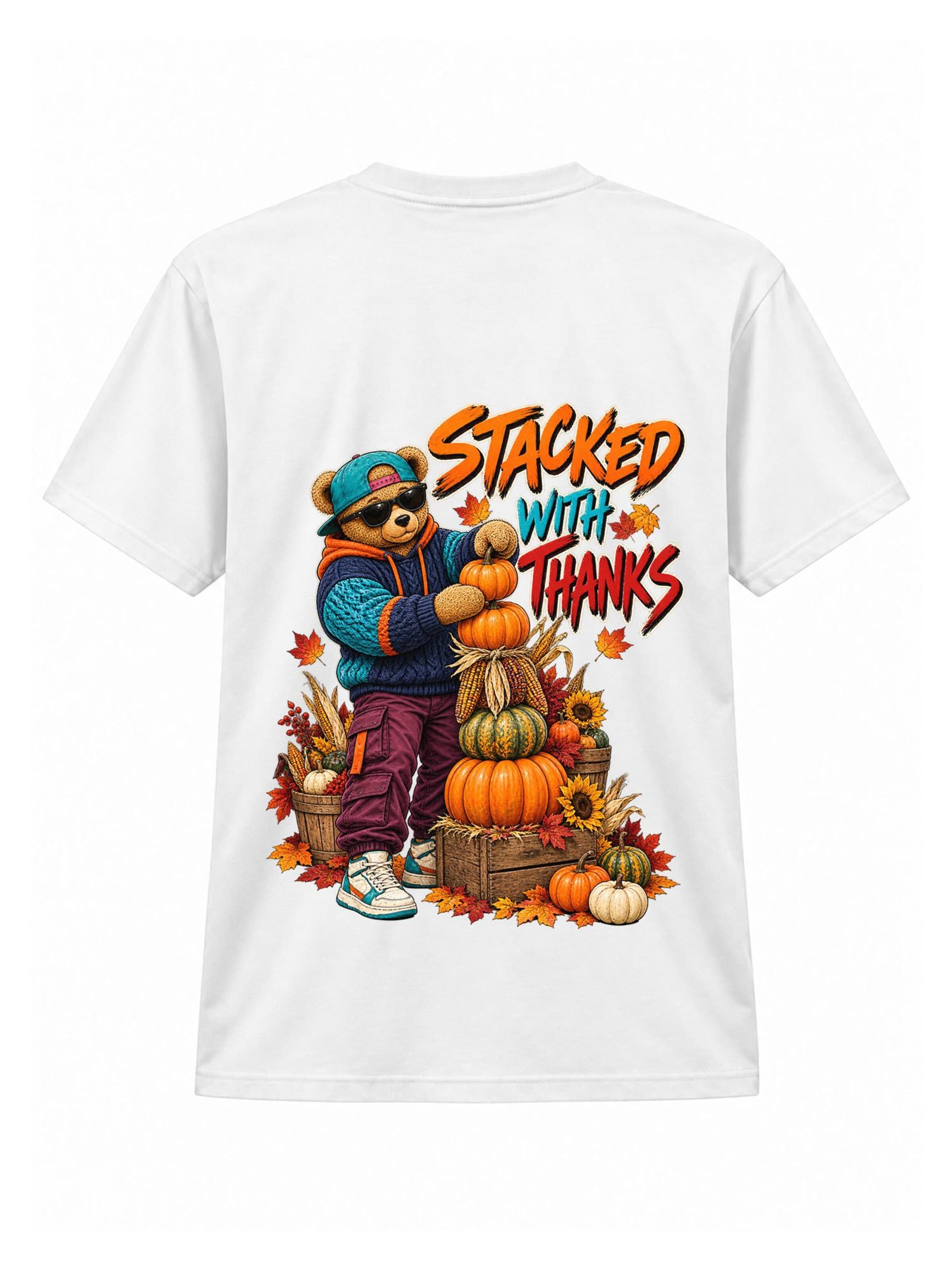 LUNØIR StudioMajica 'TEDDY Thanksgiving Harvest Stack' - bijela boja: prednji dio