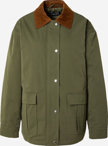 PIECES Демисезонная куртка 'MARTHA' в Зеленый: спереди