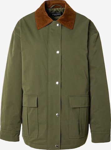 PIECES Between-Season Jacket 'MARTHA' in Green: front