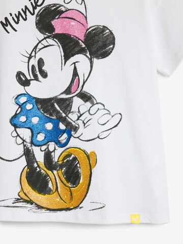 Desigual Μπλουζάκι 'Minnie Mouse' σε λευκό
