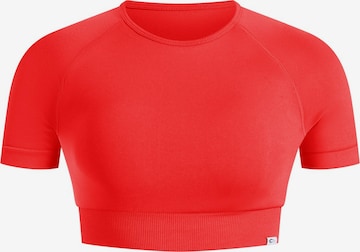 Smilodox Crop Shirt ' Elna ' in Rot: Vorderseite