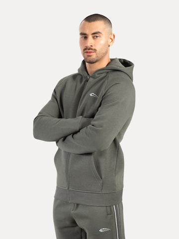 Smilodox Zip Hoodie ' Yasin ' in Grau