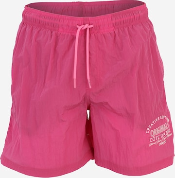 Pantaloncini da bagno 'JPSTKAUAI ELECTRIC' di JACK & JONES in rosa: frontale