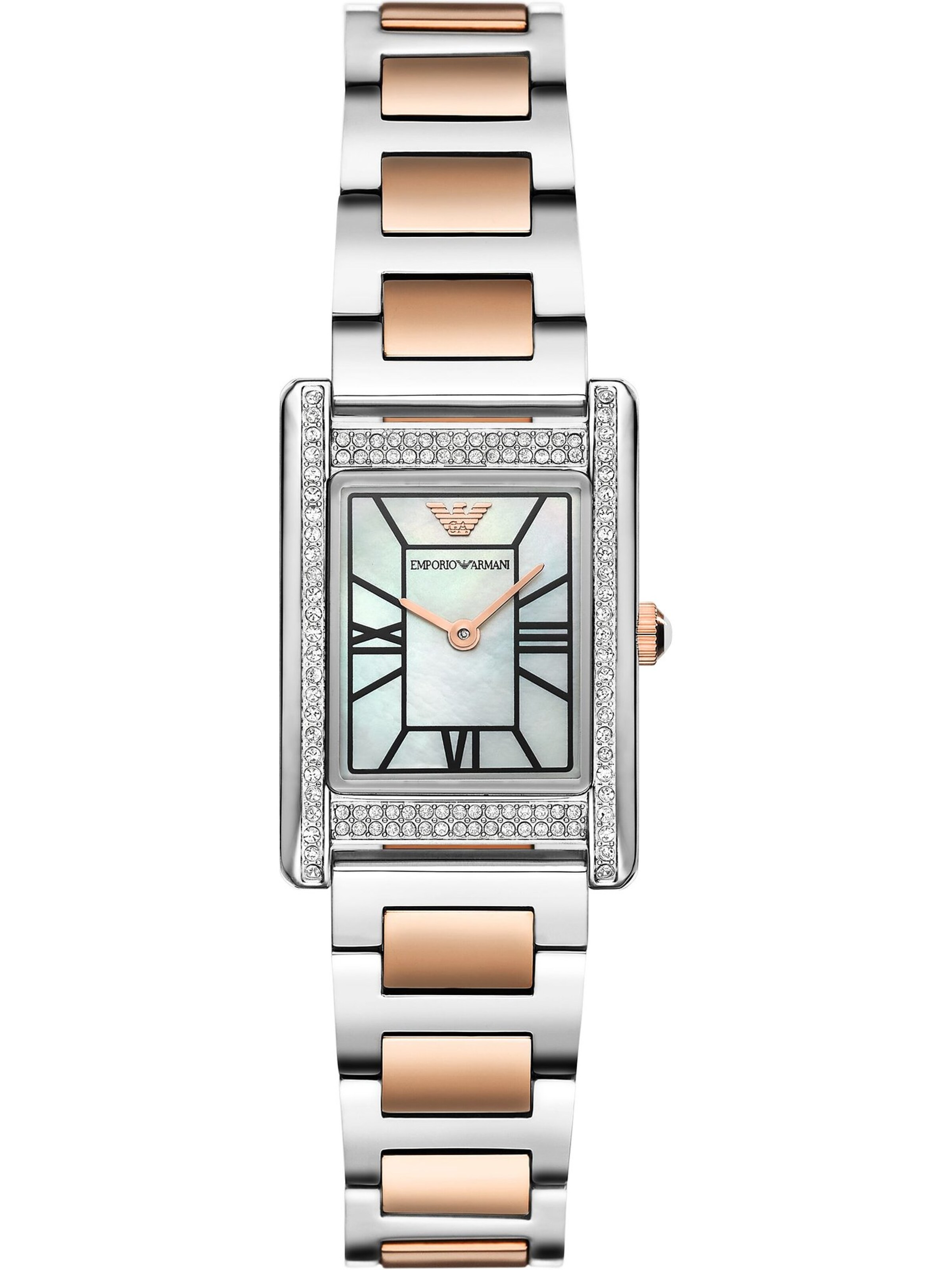 Emporio Armani Analoguhr in Silber: Vorderseite