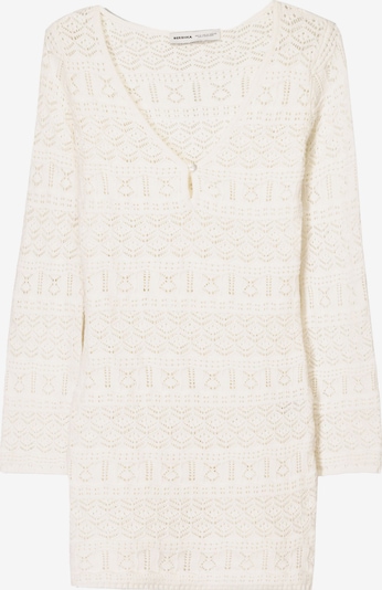 Rochie tricotat Bershka pe ecru, Vizualizare produs