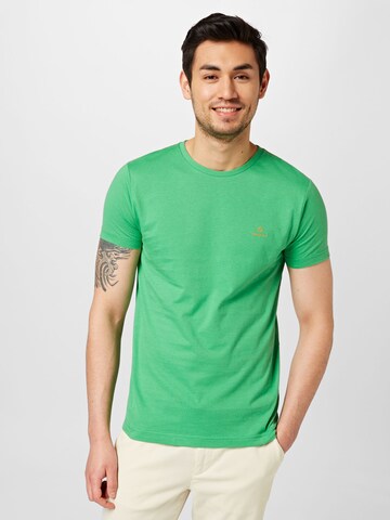 GANT Tričko – zelená: přední strana