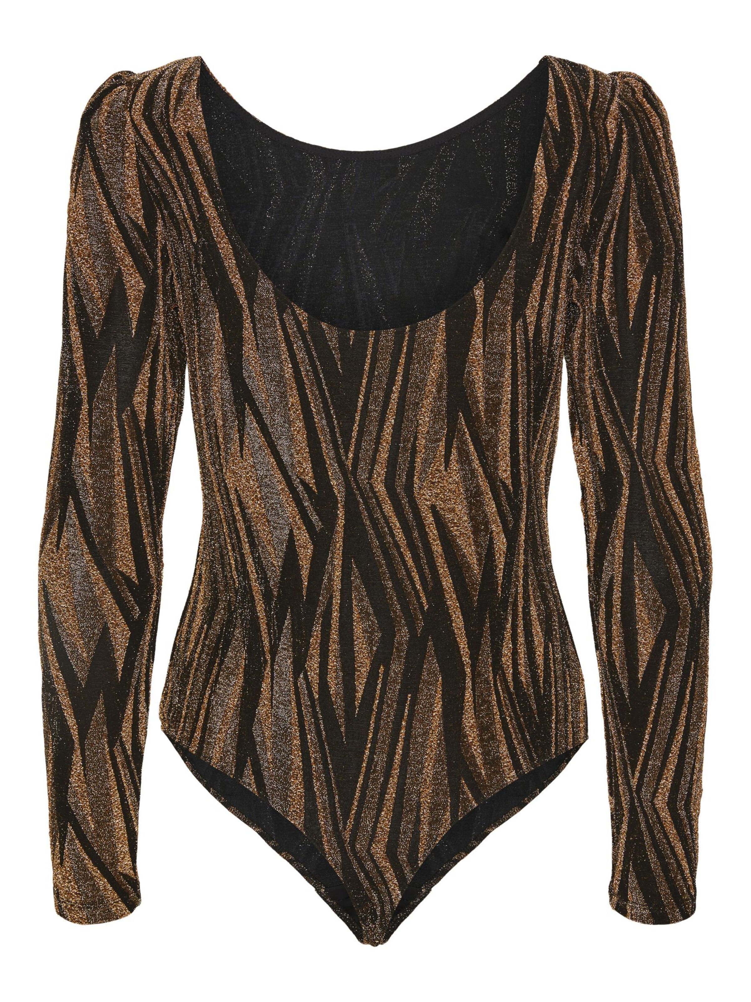 YAS Shirt body 'YEN' in Goud