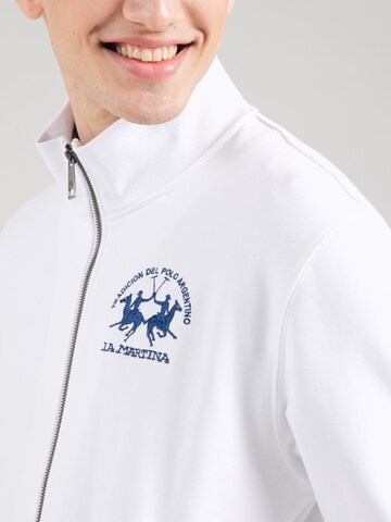 La Martina - Sudadera con cremallera en blanco