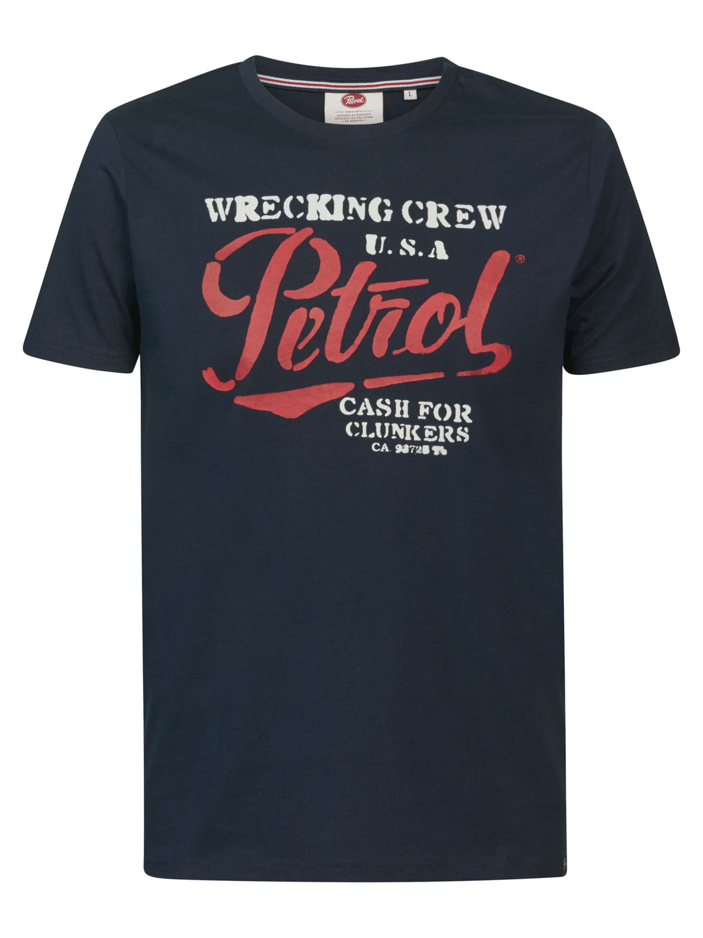 Petrol Industries Tričko 'Classic' – modrá: přední strana