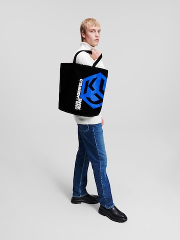KARL LAGERFELD JEANS Μεγάλη τσάντα ' Monogram ' σε μαύρο