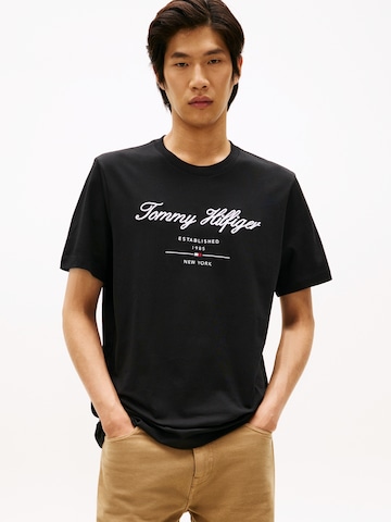 T-Shirt TOMMY HILFIGER en noir : devant