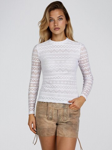 SPIETH & WENSKY Klederdracht blouse 'Harper' in Wit: voorkant