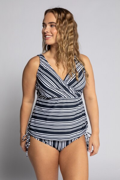 Costum de baie Tankini Ulla Popken pe albastru marin / alb, Vizualizare model