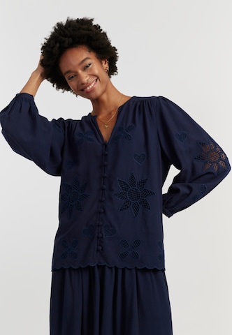 Chinti & Parker - Blusa em azul: frente