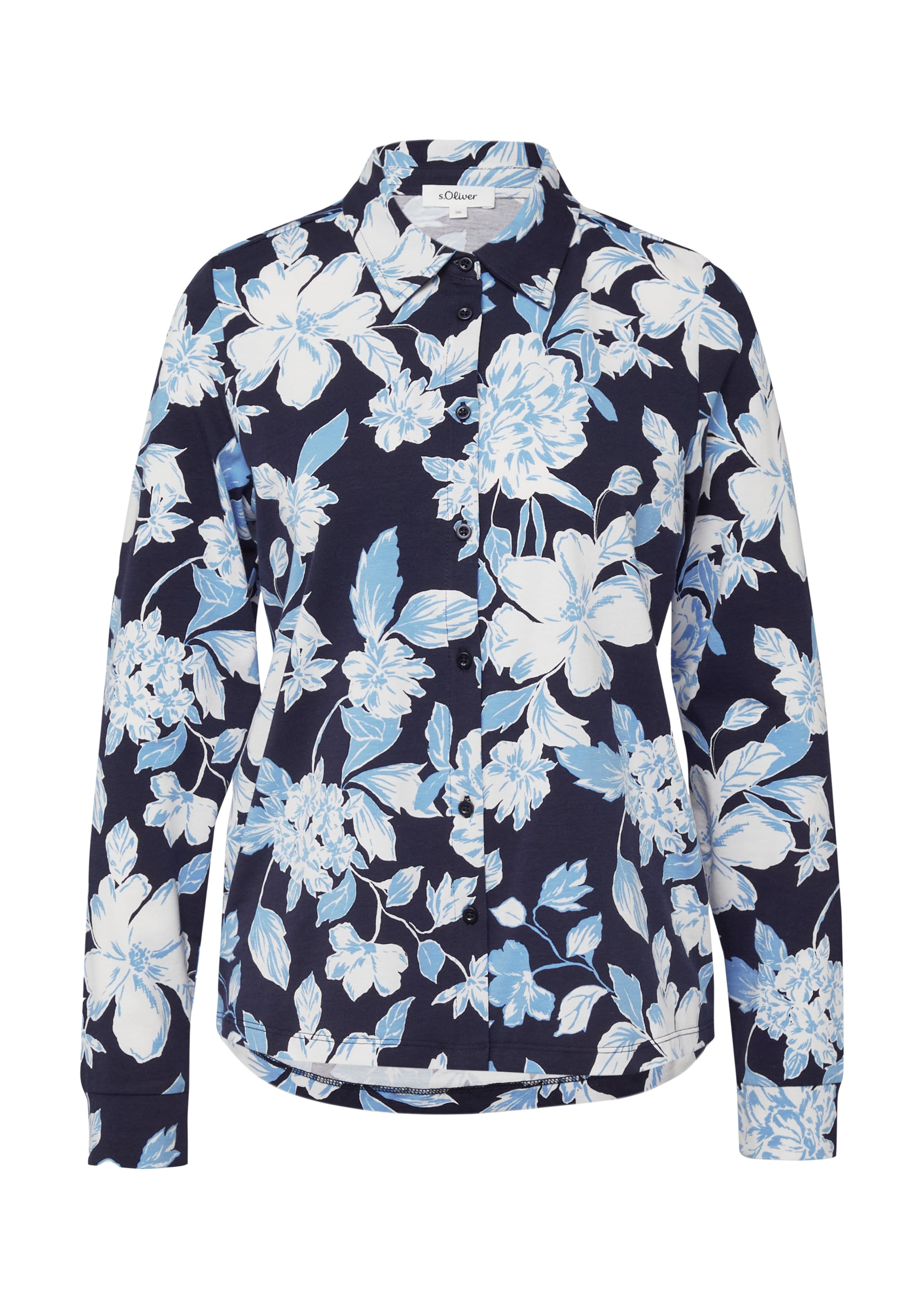 s.Oliver Blouse in Blauw: voorkant