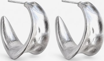 Kamakula Earrings 'Sculptural Chunky' in Silver: front