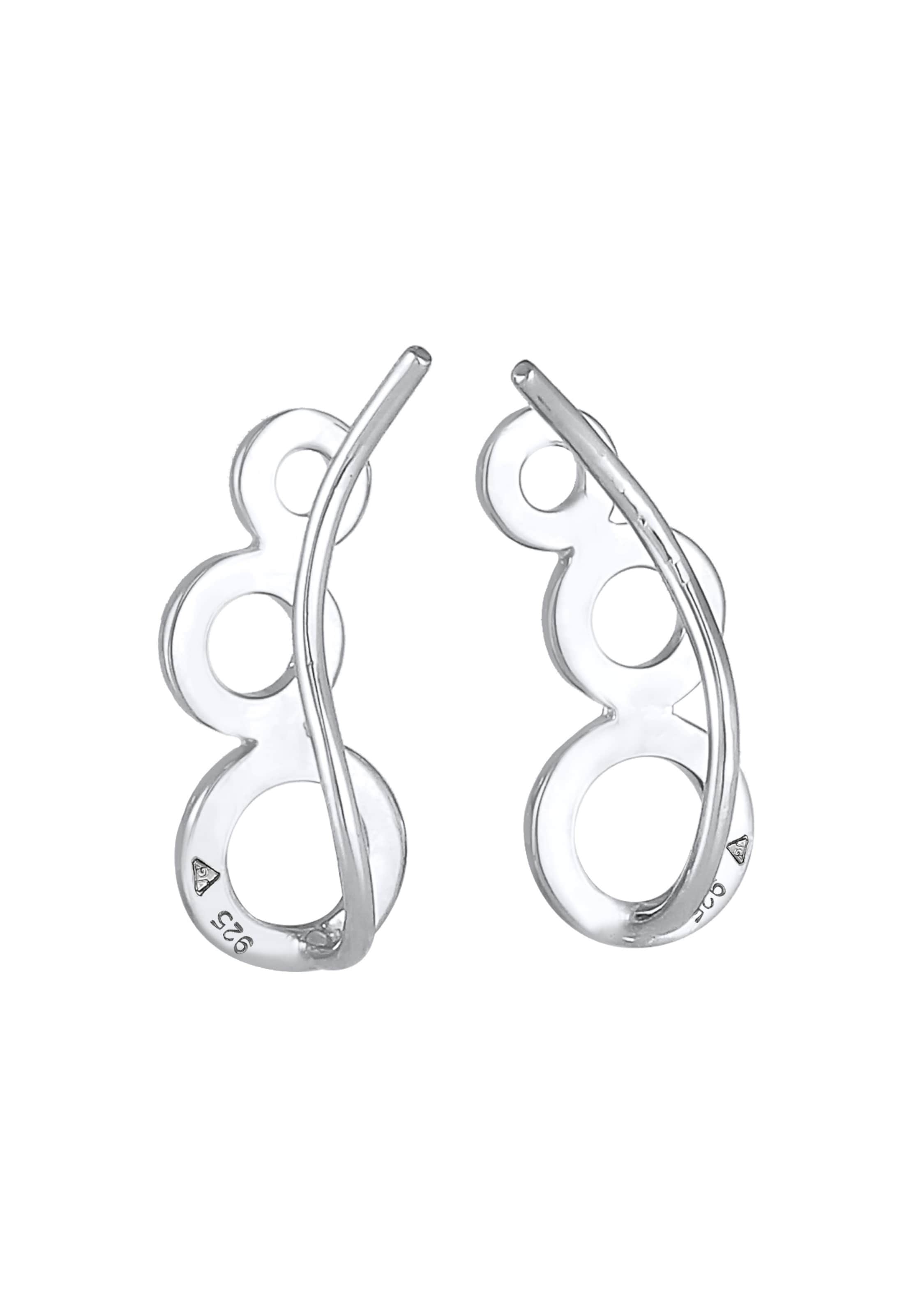 sudrabs ELLI Auskari 'Climber'