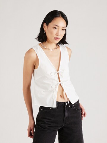 WEEKDAY - Blusa 'Cecile' en blanco: frente