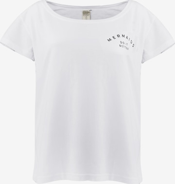 Zealous Shirt 'Mermaids Do It Better' in White: front