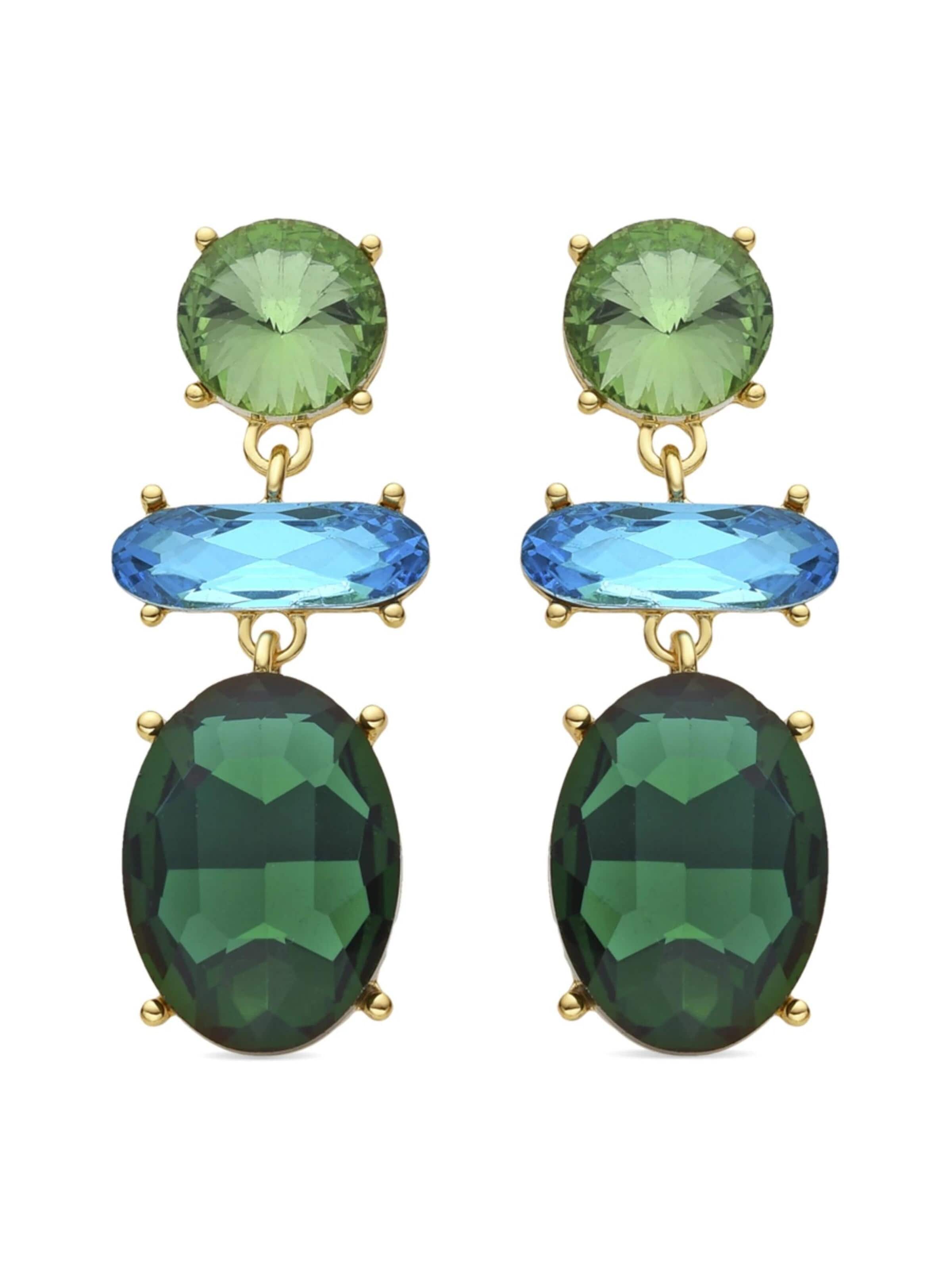 LUXBYLUX Earrings in Green: front