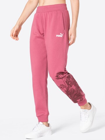 PUMA - Tapered Pantalón deportivo en lila: frente