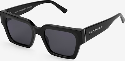 Kapten & Son Aurinkolasit 'Seville All Black' värissä musta / hopea, Tuotenäkymä