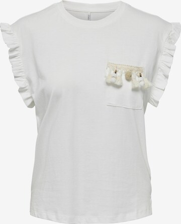 Top 'FILIPPA' di ONLY in bianco: frontale