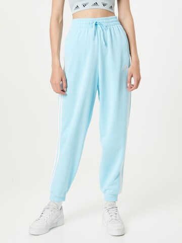 ADIDAS SPORTSWEAR Loose fit Workout Pants 'Essentials Studio Lounge 3-Stripes' in Blue: front