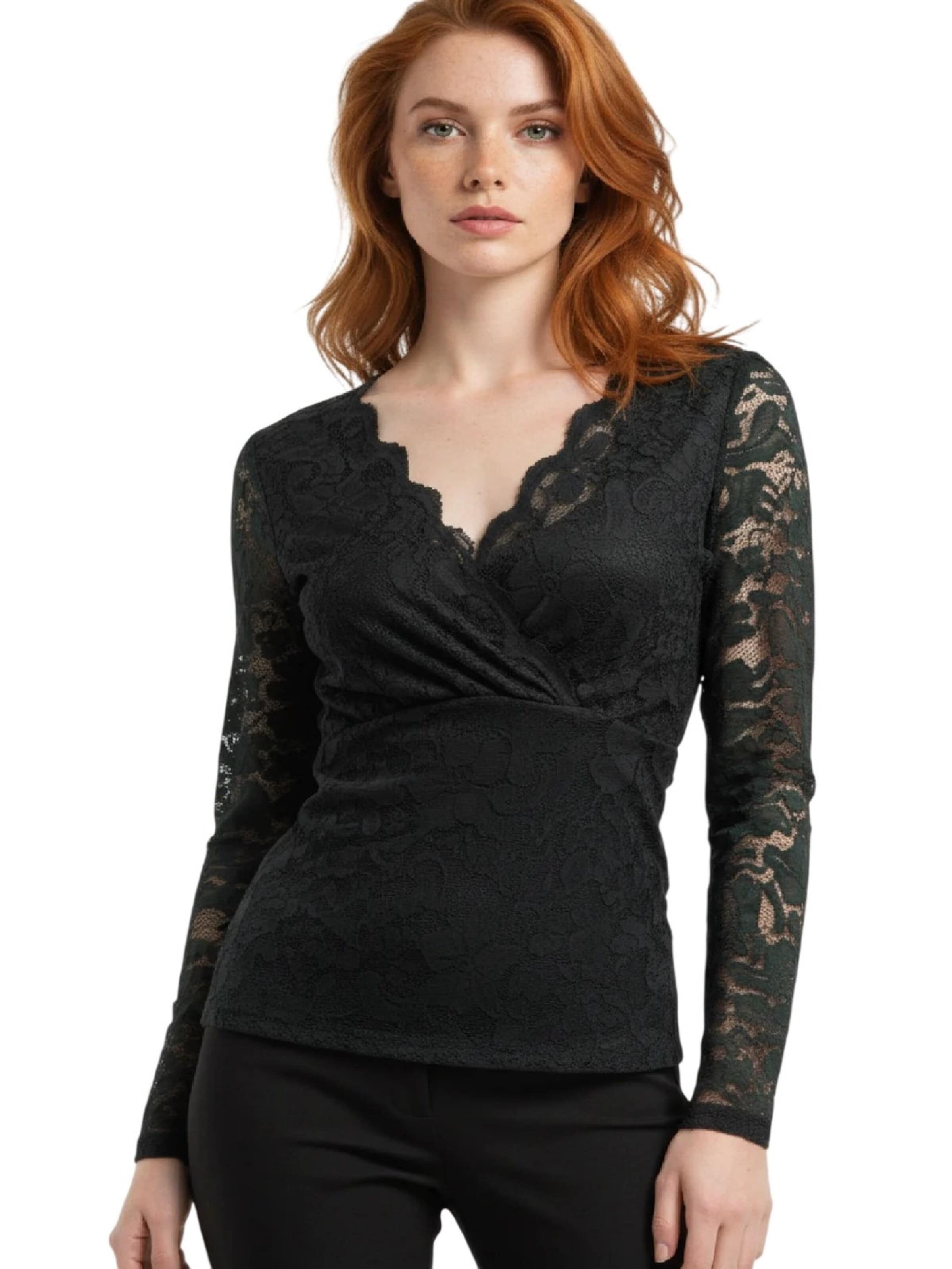 Alexa Dash Bluse in Schwarz