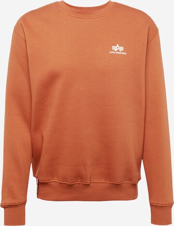 ALPHA INDUSTRIES Sweatshirt in Bruin: voorkant