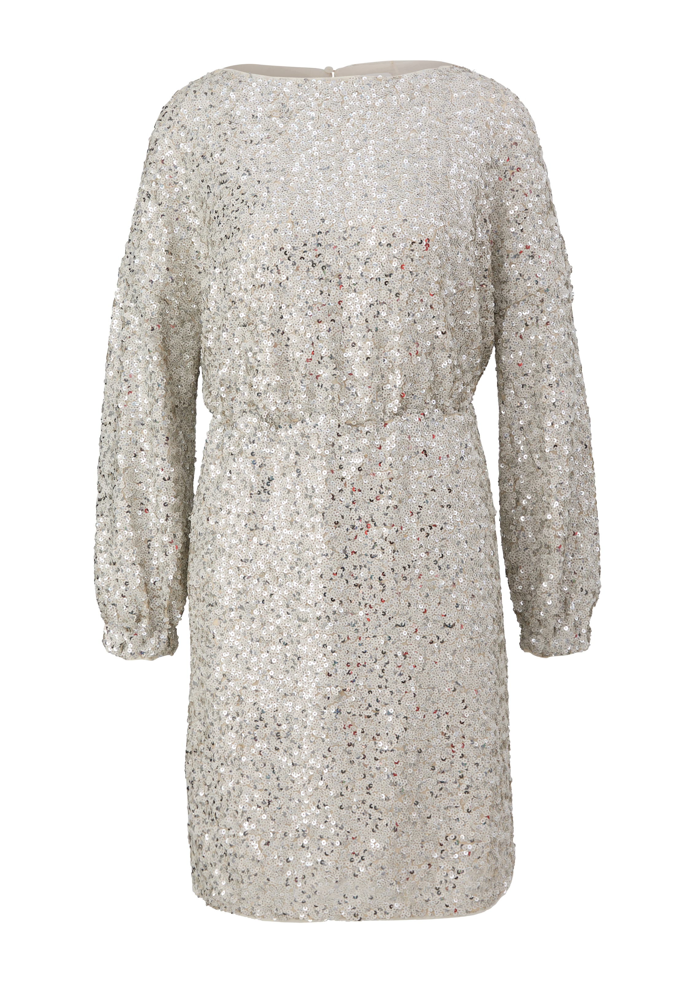 s.Oliver BLACK LABEL Koktejlové šaty – stříbrná: přední strana