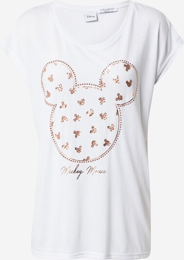 Tricou 'Nena' ZABAIONE pe auriu / alb, Vizualizare produs